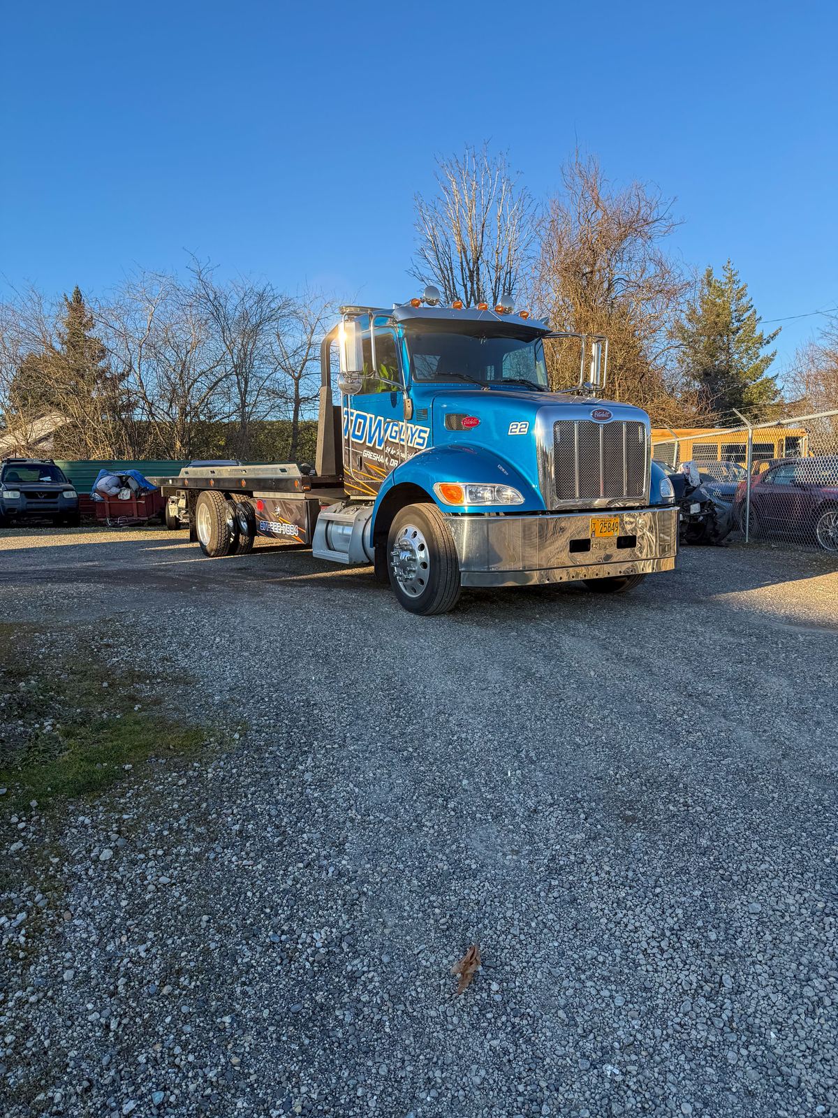 Tow Guys flatbed for junk car removal